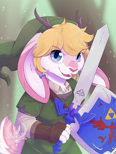 Halfbody commission for LinkyBnuuy